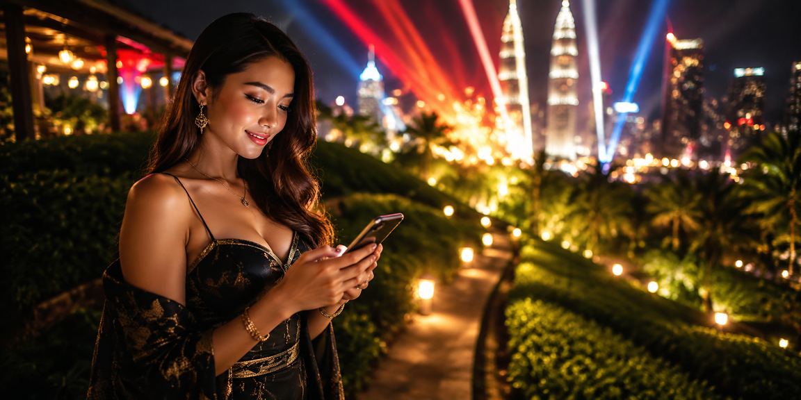 Pemain Kuala Lumpur log masuk ke akaun 1666 melalui telefon pintar untuk menikmati permainan kasino dalam talian